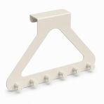 Orret Home Beyaz Kapı Arkası 6 Kancalı Modern Askı Üçgen Tasarımlı Kapı Askılığı Metal Düzenleyici Çok Amaçlı Havlu Çanta Mont Askısı Pratik Organizer