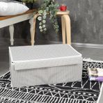 Orret Home Çok Amaçlı Kapaklı Sandık Tipi Hurç Organizer – Büyük Boy Saklama Kutusu – Dolap İçi, Yatak Altı ve Baza Altı İçin Sert ve Dayanıklı Depolama Çözümü – Katlanabilir (Gri, 50x40x19 Cm)
