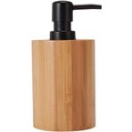 Orret Home Doğal Bambu Sıvı Sabunluk, Şık ve Ekolojik Tasarım, Banyo ve Mutfak İçin Uygun, Paslanmaz Pompalı, Uzun Ömürlü Ahşap Sıvı Sabunluk Şişesi (Yuvarlak)