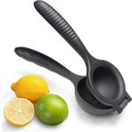 Orret Home Döküm Limon Sıkacağı Limon Presi Büyük Boy 24cm, Siyah Metal Limon Sıkacağı, Döküm Naranciye Sıkacağı