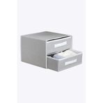Orret Home Dolap İçi Kumaş Kaplamalı Mini Çekmece Organizer, Çekmeceli Dolap İçi Düzenleyici, İç Çamaşırı Çorap Tekstil Organizer Kutusu (2 Çekmeceli)