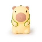 Orret Home Kapibara Gece Lambası 3 Renkli LED Şarjlı Masa Lambası, Dokunmatik Silikon Çocuk Gece Lambası, USB Type-C Şarjlı Bebek Uyku Işığı, Sevimli Hayvan Figürlü Başucu Lambası,Işıklı Oda Lambası