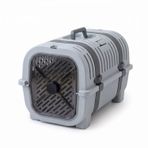 Orret Home Kedi Taşıma Çantası Plastik Kafes Kilitlenebilir Kapaklı Havalı Taşıma Kabı Kedi Köpek Taşıma Box Güvenli Pet Taşıma Kafesi Seyahat Çantası (Açık-Koyu Gri)