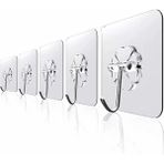 Orret Home Kendinden Yapışkanlı Şeffaf Askı Askılık Havluluk 5'li Set - Standart