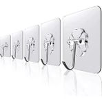 Orret Home Kendinden Yapışkanlı Şeffaf Askı Askılık Havluluk 5'li Set