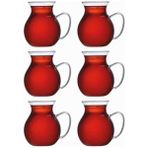 Orret Home Keyfi Ala 6'lı Borosilikat Cam Çay Bardağı Seti, 200ML Termisil Kupa, Şık ve Dayanıklı, Ç - Standart
