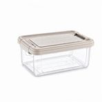 Orret Home Kilitli Saklama Kabı Şeffaf Organizer PP Plastik Gıda Saklama Kabı Kapaklı Buzdolabı Düzenleyici İstiflenebilir Çok Amaçlı Saklama Kutusu (2,5 Litre)