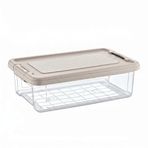 Orret Home Kilitli Saklama Kabı Şeffaf Organizer PP Plastik Gıda Saklama Kabı Kapaklı Buzdolabı Düzenleyici İstiflenebilir Çok Amaçlı Saklama Kutusu (6 Litre)