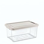 Orret Home Kilitli Saklama Kabı Şeffaf Organizer PP Plastik Gıda Saklama Kabı Kapaklı Buzdolabı Düzenleyici İstiflenebilir Çok Amaçlı Saklama Kutusu (9 Litre)