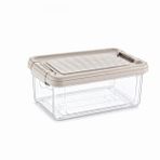 Orret Home Kilitli Saklama Kabı Şeffaf Organizer PP Plastik Gıda Saklama Kabı Kapaklı Sızdırmaz Buzdolabı Düzenleyici İstiflenebilir Çok Amaçlı Saklama Kutusu (2,5 Litre)