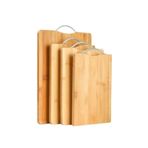 Orret Home Metal Saplı Bambu Kesme Tahtası, Ahşap Kesim Panosu, Et, Balık, Sebze ve Ekmek için Çok Yönlü Kesim Tahtası, Doğrama Tahtası Bambu (30x20 Cm)