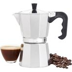 Orret Home Moka Express Espresso Cezvesi – Ocak Üstü Espresso Pişirici, Alüminyum Gövde, Klasik İtalyan Tarzı Kahve Demleme Cezvesi-Expresso Demleyici Cezve (3 Cup)