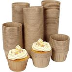Orret Home Muffin Cupcake Kek Kalıbı Kapsülü – Kraft Renk, 20 Adet Tek Kullanımlık Brownie, Muffin, Cupcake Pişirme Kağıdı ve Kek Kapsülü