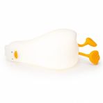 Orret Home Ördek Gece Lambası 7 Renkli LED Şarjlı Masa Lambası, Dokunmatik Silikon Çocuk Gece Lambası, USB Type-C Şarjlı Bebek Uyku Işığı,Yatan Ördek Figürlü Başucu Lambası, Esnek Bacaklı Oda Lambası