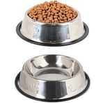 Orret Home Paslanmaz Çelik Kedi,Köpek Mama Ve Su Kabı,Kaymaz Tabanlı (16 Cm)