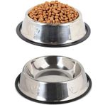 Orret Home Paslanmaz Çelik Kedi,Köpek Mama Ve Su Kabı,Kaymaz Tabanlı (18 Cm)