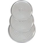 Orret Home Paslanmaz Çelik Pizza Tepsisi,Delikli Lahmacun Ve Pizza Tavası,Fırın Tepisisi (28 Cm)