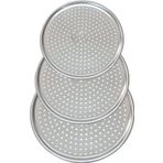 Orret Home Paslanmaz Çelik Pizza Tepsisi,Delikli Lahmacun Ve Pizza Tavası,Fırın Tepisisi (32 Cm)