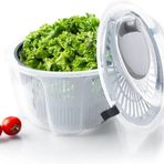 Orret Home Pratik Salata Kurutucu – Çevirmeli Sebze & Marul Kurutma Kabı, 4,5 L Manuel Dönerli Yıkama ve Kurutma Leğeni, Suyu Ayıran Çok Fonksiyonlu Spinner