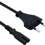 Orret Home PS3 / PS4 / PS5 / XBox Series S-X Uyumlu Güç Kablosu 1.5 Metre 2Pin Güç Kablosu Projeksiyon - Monitör - Tv Universal 2Pin Güç Kablosu Teyp Fişi (1)