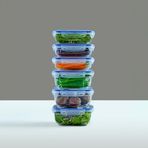 Orret Home Sızdırmaz Kapaklı 6'lı Saklama Kabı Seti, Contalı PP Plastik, Çeşitli Boyutlar (3x975 ml, 3x1400 ml), Gıdaları Güvenle Saklayın, Mutfakta Düzen Sağlayıcı