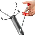 Orret Home Tıkanıklık Açma Makinesi – 90 cm Yaylı Kancalı Gider Borusu Temizleme Aparatı, Mutfak, Banyo, Duş ve Tuvalet Drenaj Tıkanıklığı Açıcı El Spiral Sustası (90 Cm)