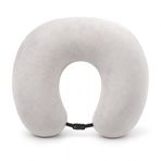 Orret Home U Tipi Seyahat Yastığı Visco Boyun Yastığı Klipsli Hafızalı Sünger, Çıkarılabilir Yıkanabilir Kılıf, Uçak Araba Tren Otobüs Yolculuk Boyun Destek Yastığı Gri