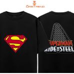 Ors Trend Superman Baskılı Oversize Tişört - 0-Siyah