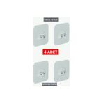 Orsa Home 4 Adet Güçlü Tırnaklı Mucize Yapışkanlı Askı Ultra Güçlü Sticker