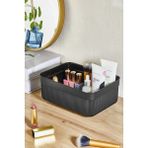 Orsa Home Mat Siyah Makyaj ve Kozmetik Düzenleyici Organizer - Modern Tasarım Makyaj Kutusu
