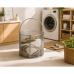 Orsam Tıp Paslanmaz Çelik Yuvarlak Çamaşır ve Düzenleyici Sepet – 35X26 cm 25 Litre| Çok Amaçlı Tel Örgü Sepet