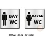 Orse Reklam Bay Bayan Wc Yazısı Metal