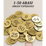Orse Reklam Masa Numarası Dolap Numarası 1-50 Arası Krom Metal