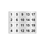 Orse Reklam Masa Numarası, Dolap Numarası Metal 1 - 20 (5X5CM ARKASI YAPIŞKANLI)