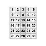 Orse Reklam Masa Numarası, Dolap Numarası Metal 1 - 30 (5X5CM ARKASI YAPIŞKANLI)