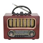 Orta Boy Ahşap Tasarım Bluetooth Hoparlörlü Radyo – Fm/Am Destekli, Şarjlı Taşınabiliri Radyo Ns-6636