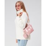 Orta Boy Cüzdanlı El ve Omuz Kadın Çantası,peluş Çanta,çapraz Çanta,kadın Çantası - standart - 01P-Pembe