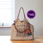 Orta Boy Günlük Veya Plaj Için Kadın Çantası 21-K Barcelona - 42x30x35 - 06710-Kahverengi