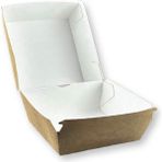 Orta Boy Kraft Hamburger Kutusu 12X12X9CM - 50 Adet