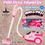 Orta Pilli Neşeli Süpürgem - Pilli Oyuncak Süpüge - Elektirikli Süpürge Oyuncak - Işıklı Sesli Süpürge - Pilli Işıklı Se