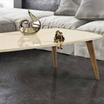 Orta Sehpa 11781 Osm Oval Kayin Retro Ayak Krem Ceviz Tabla Kutu Sevk El Yapim