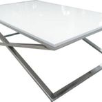 Orta Sehpa 13917 X St Çapraz Model Metal Nikelaj Ayak Parlak Boya Tabla El Yapım