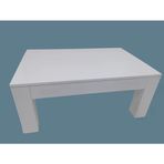 Orta Sehpa 14568 Küt Model Ahşap Kutu Ayak Mdf Parlak Beyaz Lake Boya Tabla
