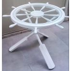Orta Sehpa 18030 Dümen Model Ahşap Çapraz X Ayak Parlak Beyaz Lake Boya El Yapım