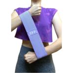 Orta Seviye Pilates Fitness Evde Spor Squat Egzersiz Direnç Bandı Hip Band Lila - Altın - 0,35 - 1,10 kg