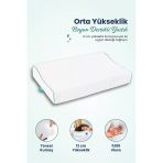 Orta Yüksek Boyun Destekli Ortopedik Visco Yastık 60X40x12-8Cm