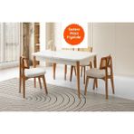 Ortadan Açılır Büyüyen Yemek Masası Beyaz-Naturel Ayaklı 80 x 130 cm Sadece Masa Fiyatıdır