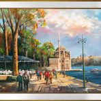 Ortaköy Camii Motifli Kanvas Tablo DBSANAT1304213