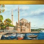 Ortaköy Camii Motifli Kanvas Tablo DBSANAT13883
