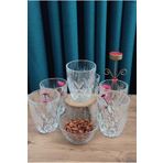 ORTAKÖYCENNETİ 6 ad KRISTAL görünümlü meşrubat sofra bardağı 280 CC HACİM 10 cm Yükseklik 8 cm ağız ölçüsü